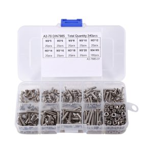 Edelstahl Schrauben Set M3 340Stk