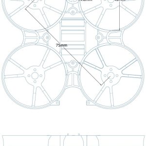 BETAFPV Beta75X Frame Weiss