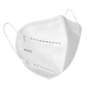 10er Pack Mund-Nasen-Bedeckung Weiss Aufdruck “KN95, FFP2”