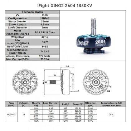 XING2 2604 1350KV Motor – Bild 4