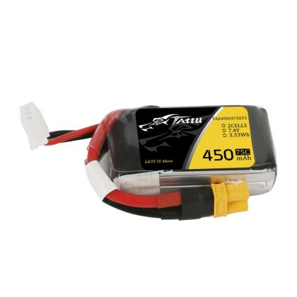 Tattu 7.2V 75C 2S 450mah Lipo mit XT30