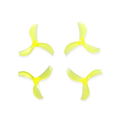 NewBeeDrone Azi (Tri-Blade) Micro Propellers 40mm - 1.0mm Shaft (4 Stk.) Gelb