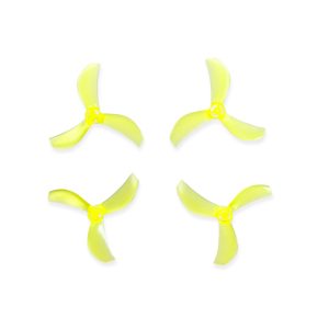 NewBeeDrone Azi (Tri-Blade) Micro Propellers 40mm - 1.0mm Shaft (4 Stk.) Gelb