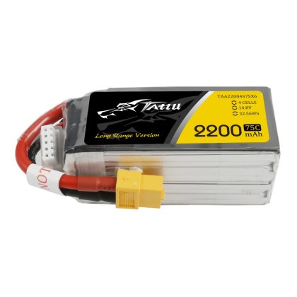 TATTU 2200mAh 14.8V 75C 4S1P Lipo mit XT60 Long range version – Bild 2